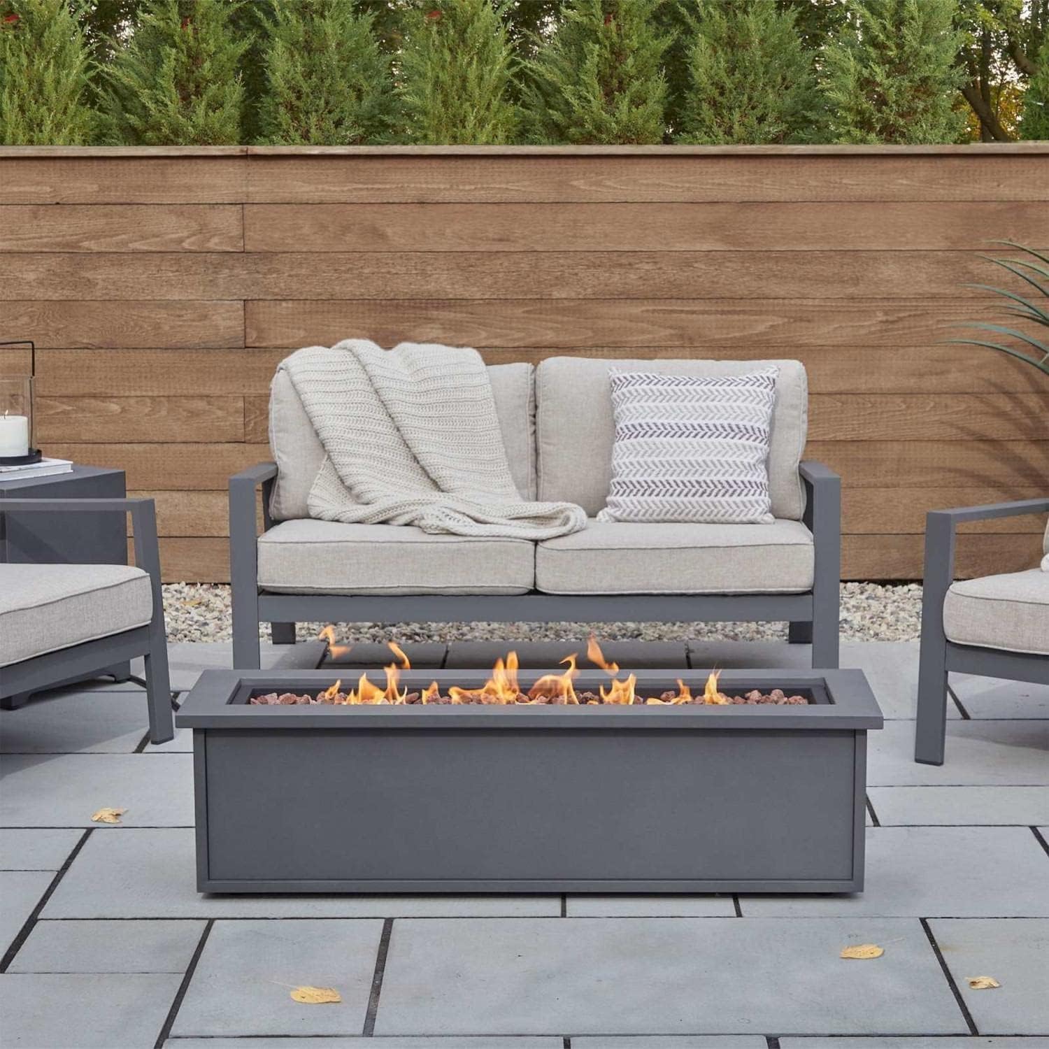 Amazon.com: Lakeview Piney Bay 48-Inch Rectangle Propane Fire Table ...