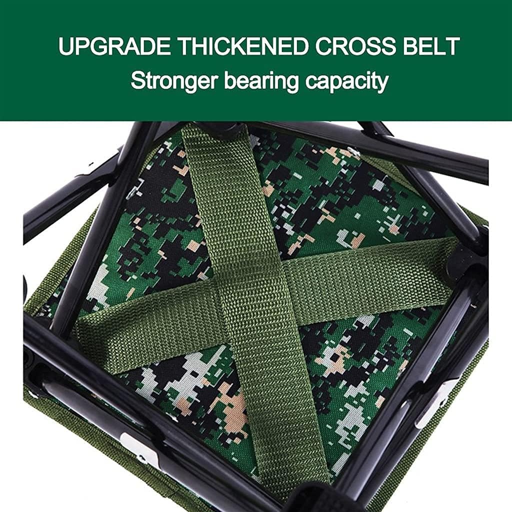 Lounge Chair Folding Stool Fishing Stool Mini Portable Camping Stool Lightweight Chairs Seat for Travel Hiking Gardening Picnic Beach BBQ Outdoor Activities (Color : Style2 Size : 26x27cm)