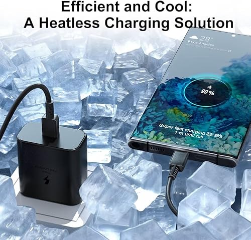 Miniatura 4 de IBERLS Cargador súper rápido USB C de 45 W, bloque de cargador de pared PD PPS para Samsung Galaxy S25 S24 S23 S22 Ultra Plus, Z Fold Flip 6, Tab