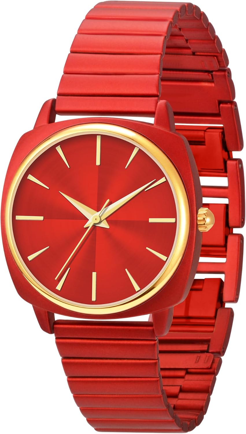 34MM Women Square Watch Metal Bracelet with Jewelry...