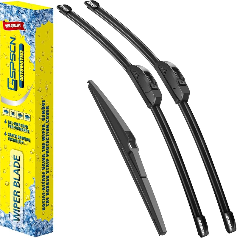 Palhetas do limpador de para-brisa GSPSCN para Scion xD 2008 a 2014 – Kit com 3 unidades