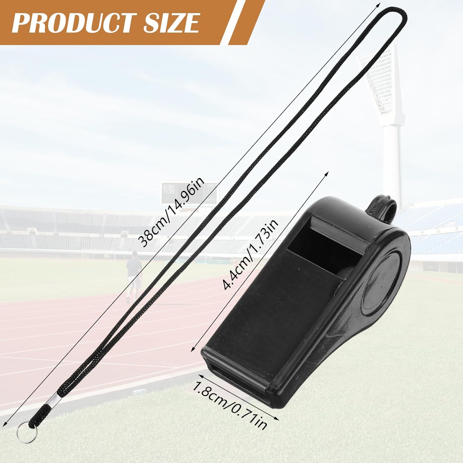 Lusofie Colorful Plastic Whistle with Lanyard, 8 Pack 120dB Loud Whistle Sports Whistles for Coaches, Teachers, Referees Outdoor Activities