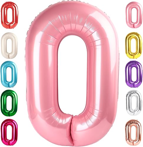 Vista 225 de Globos del números 0 de 40 pulgadas para formar los números 10, 20, 30, 40, 50, 60, 70, 80, 90, 100, para decoración de cumpleaños, bodas, eventos