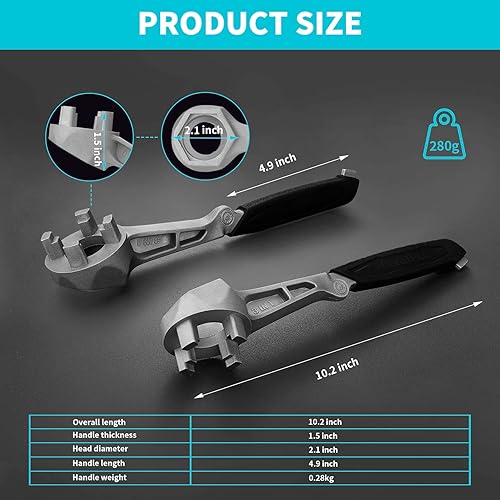 Miniatura 4 de WORKPRO Juego de alicates y llave de tambor de aluminio 3 en 1 DURATECH