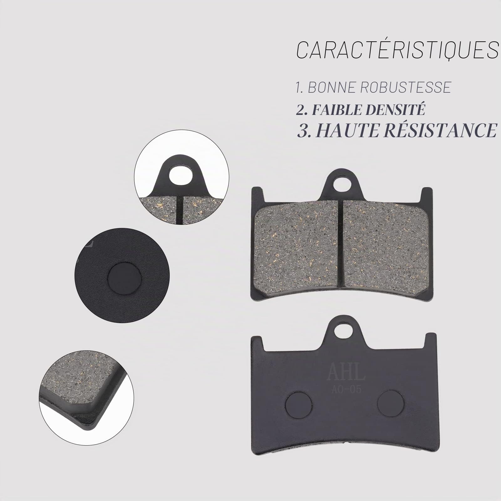 AHL Plaquettes de frein avant et arrière Compatible avec Yamaha TDM 900 TDM900 2002-2010 FJR 1300 2001-2004 XV 1700 2003-2005 XV 1900 A Midnight Star 2006-2012