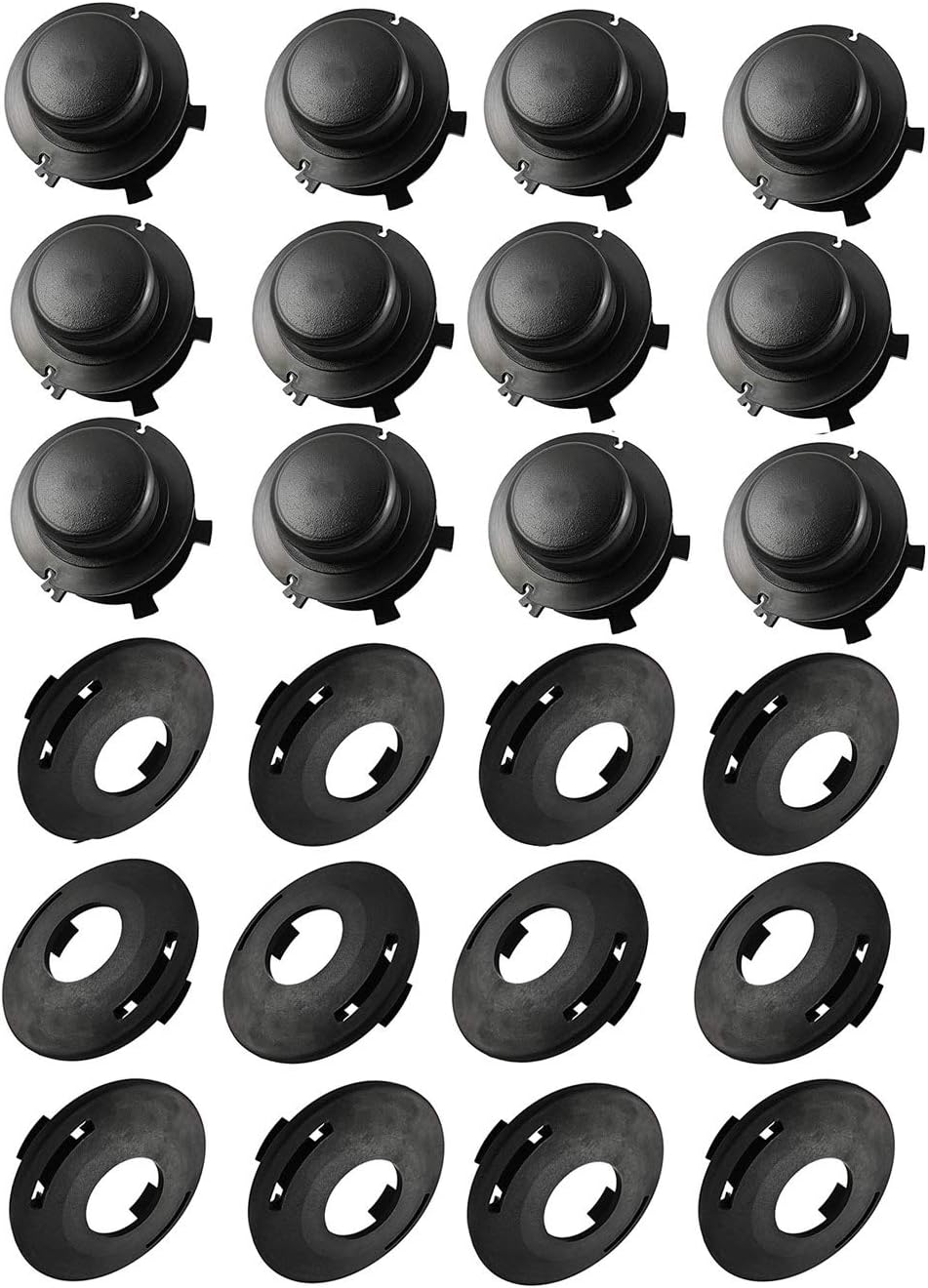 Pack of 12 Spool and Cap Combo Replacement for Stihl Head Cover 25-2 FS 90 100 110 120 130 55 80 83 85