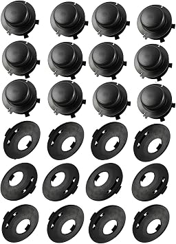 Pack of 12 Spool and Cap Combo Replacement for Stihl Head Cover 25-2 FS 90 100 110 120 130 55 80 83 85