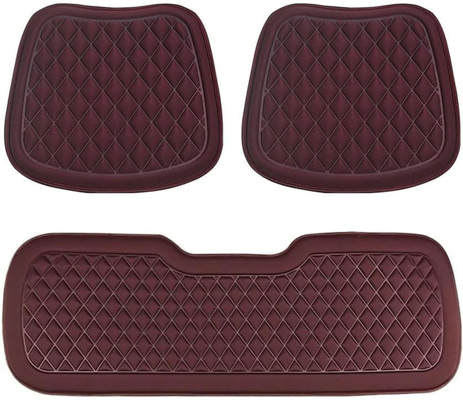 Cuscino per Seggiolino Auto per VW Touareg/Touareg R-Line/Touareg R (Seit 2023), Cuscini Sedili Morbidi Antiscivolo Confortevoli Accessori Seggiolino Auto Portatile,Red-B 3Pcs