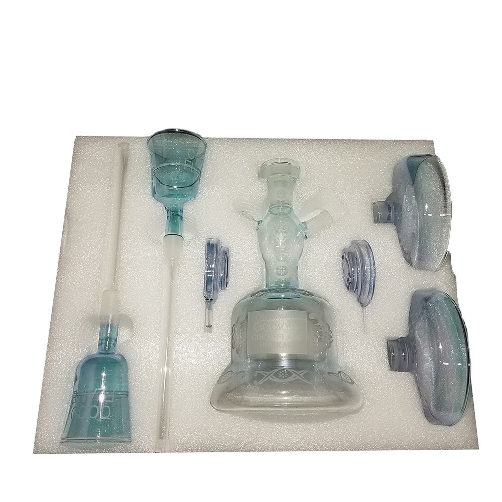 Buy All Glass with Case and Spare Parts Included Shisha Glass Smoking