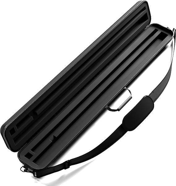 Casemaster Parallax Pro 2x2 Pool Cue Case, Foam-Padded Billiard Stick Case