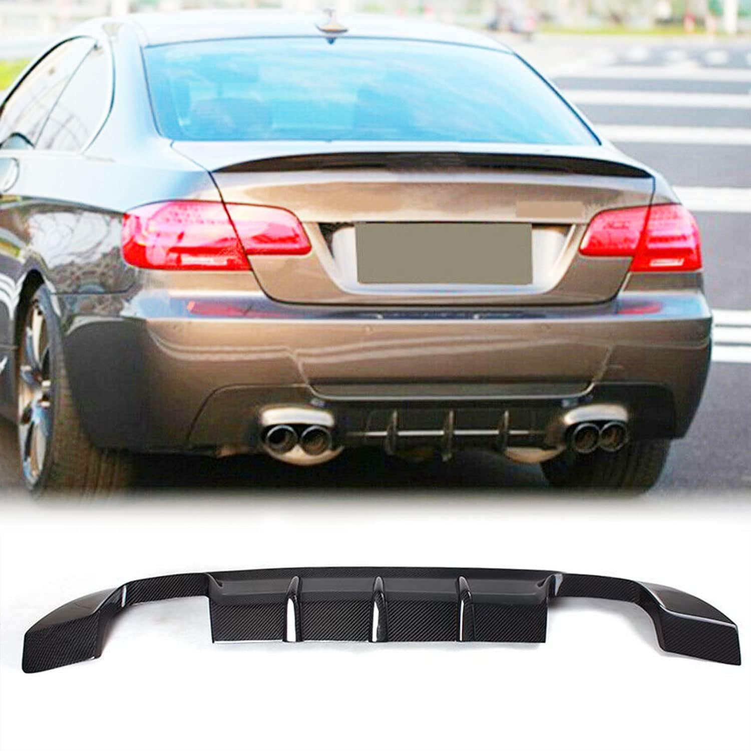 Carbon Fiber Rear Bumper for BMW 3 Series E92 E93 2007-2013 M Sport 2Door 320i 323i 325i 330i 335i M-Tech Auto Lower Bumper Lip Spoiler Body Kit
