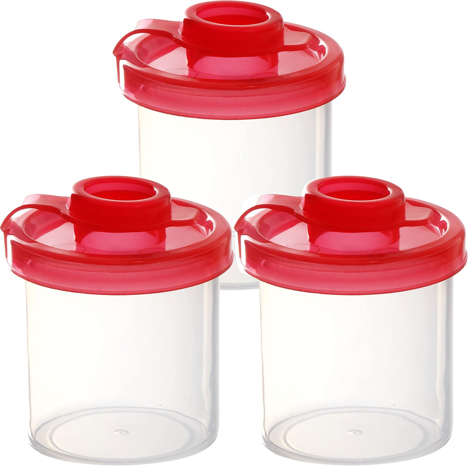 Youngever 3 Pack Plastic Salt and Pepper Shakers, Clear