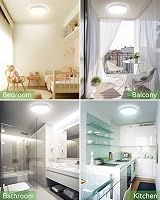 zemty 24W LED Mennyezeti Lámpa, 22cm Kerek, 2100 Lumen, 3 Színhőmérséklet (3000K/4500K/6000K), Ultravékony Modern Világítás Fürdőszobába, Ko 4