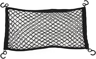 Cargo Net, Adjustable Elastic Cargo Net Dual Layer Mesh Cargo Net with Hook Wagon Parts Cargo Net for Outdoor