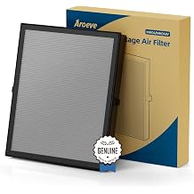 AROEVE MK04 Air Purifier Replacement Filter, Smoke Remove Material 4 -in-1 Filter with Activated Carbon Mix, Against Ash for Smoke, Odors, and VOCs, 1 Pack- Grey Smoke Removal Version