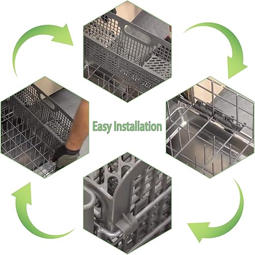 Miniatura 6 de 8531233 WP8562043 Reemplazo de la cesta de cubiertos para lavavajillas con mango reemplaza Whirlpool 8531288 W10190415 AP6012898 PS11746119 por