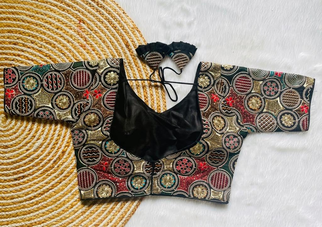 Vihu Fashion Women's Milan Silk Solid Half Sleeve Regular Blouse (Vf2420 Bottle Green 42