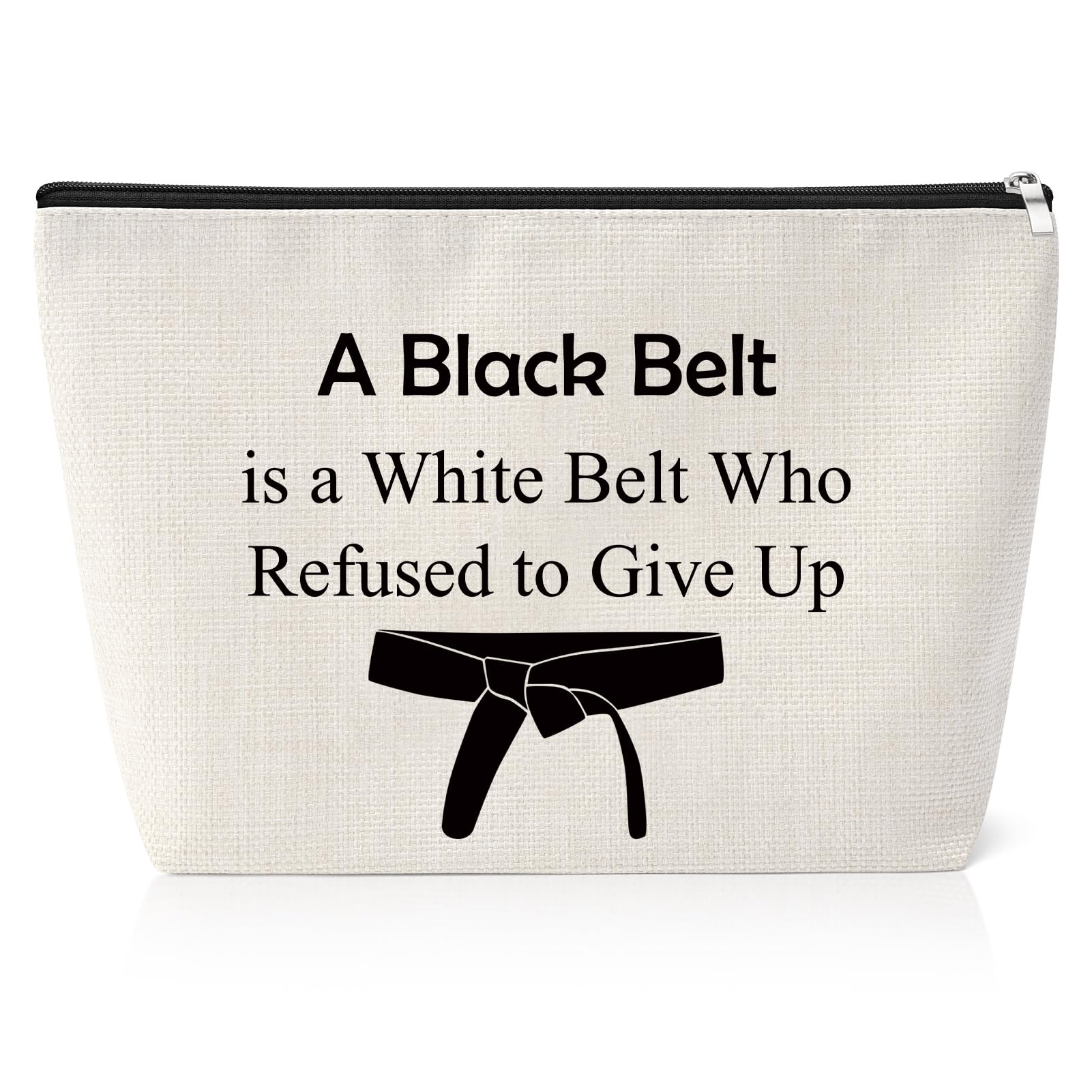 Martial Arts Gift Martial Art Makeup Bag Inspirational Karate Girl Gifts Judo Jitsu Gifts for Women Girls Encourage Taekwondo Karate Girl Gifts Tae Kwon Do Gifts Travel Zipper Cosmetic Pouch