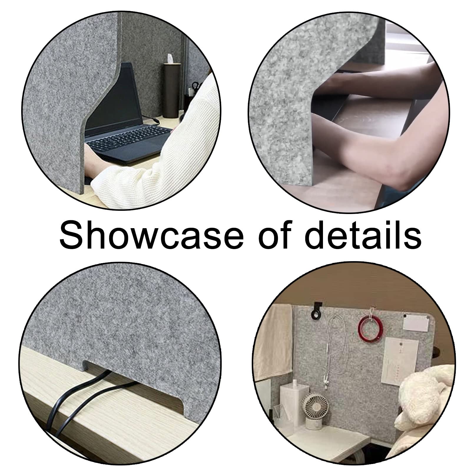 LIGUOYI Separatore Scrivania Ufficio, Divisorio Acustico da Scrivania, Autoportante Separatore per La Privacy, L 60cm 80cm 100cm × A 50cm Schermo Pannello Separatore, Portatile/Pieghevole