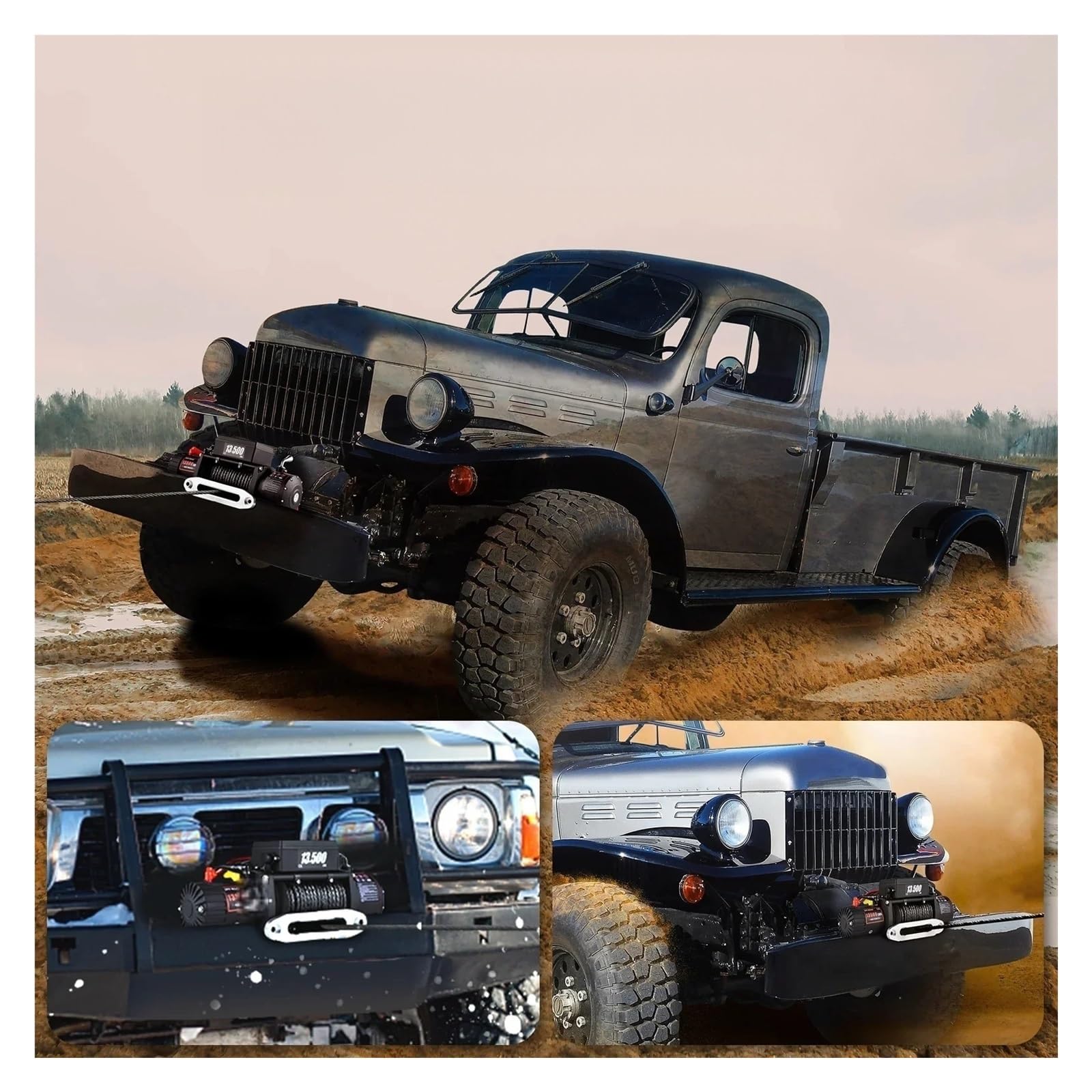 13500 LBS Wciągarka Elektryczna 12V 27M/92FT Syntetyczna Lina Holownicza Podnoszenie Treuils Pasuje Do Przyczepy Samochodowej 4X4 Ciężarówka ATV elektryczny Wciągnik łańcuchowy