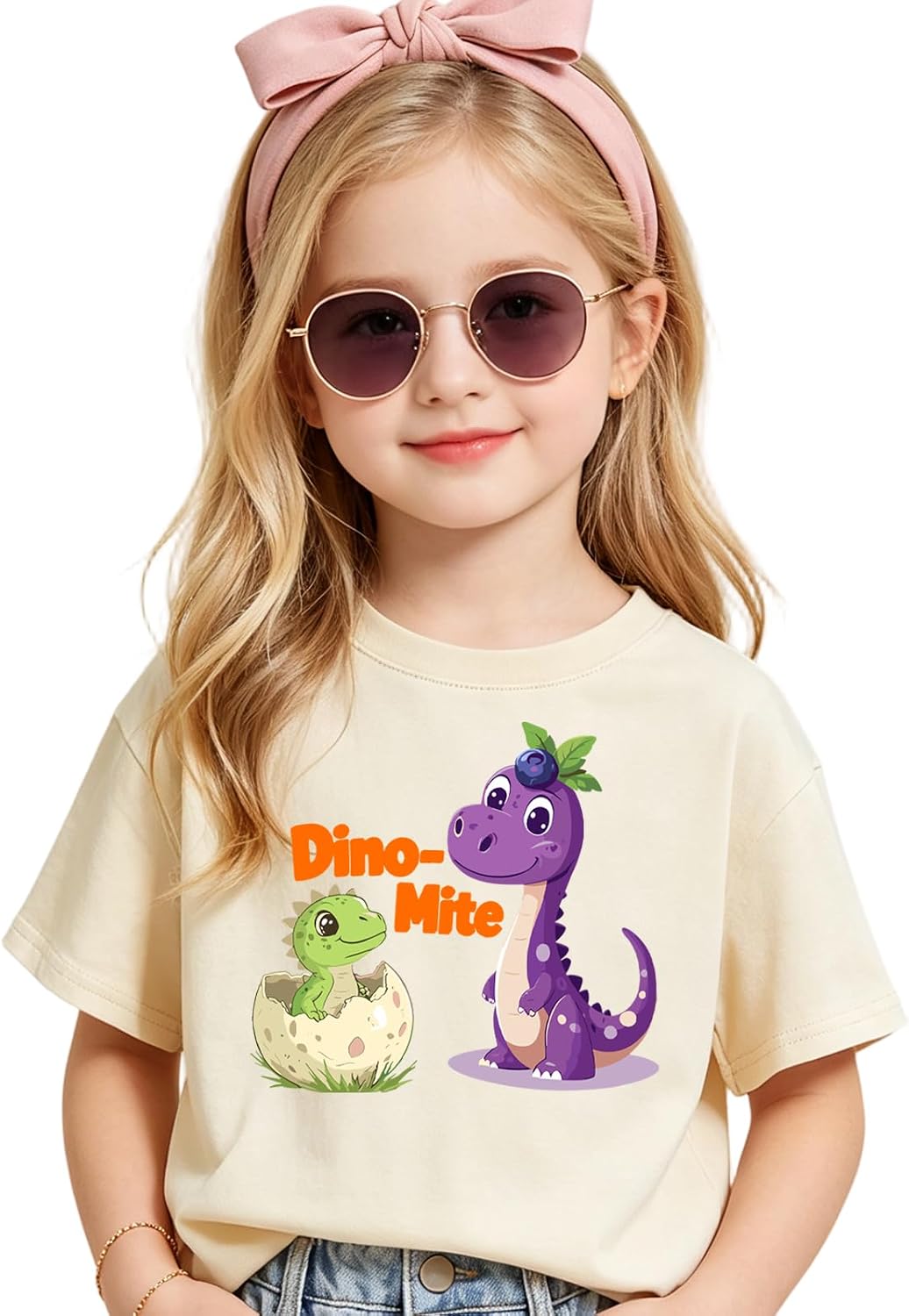 Dinosaur Shirt for Kids Boys Girls Funny Toddler Dino Short Sleeve Graphic Cotton Tee Top 2-7T