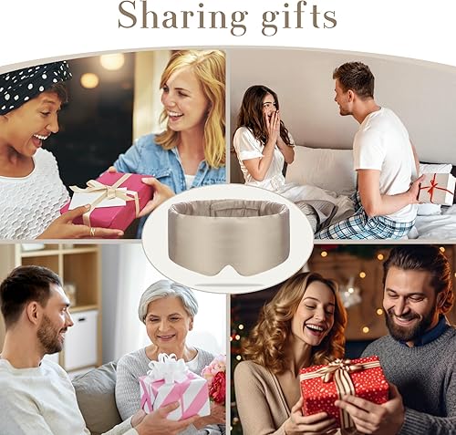 Miniatura 8 de Máscara de dormir 100% seda de morera para mujeres y hombres con banda ajustable, para dormir de lado, máscara opaca para dormir de lado, para