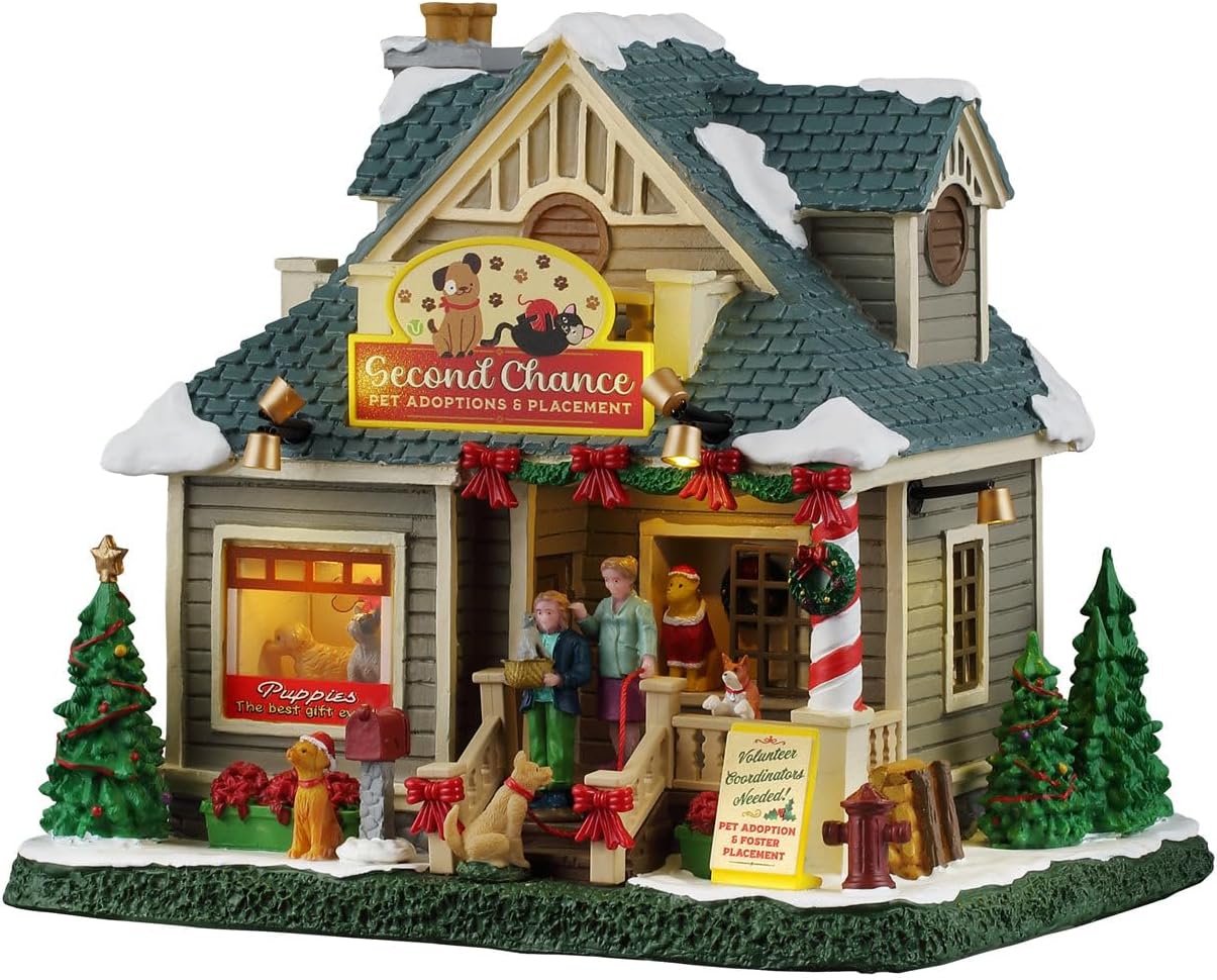 Lemax, Second Chance Pet Adoptions & Placement, Lighted Buildings, #55353