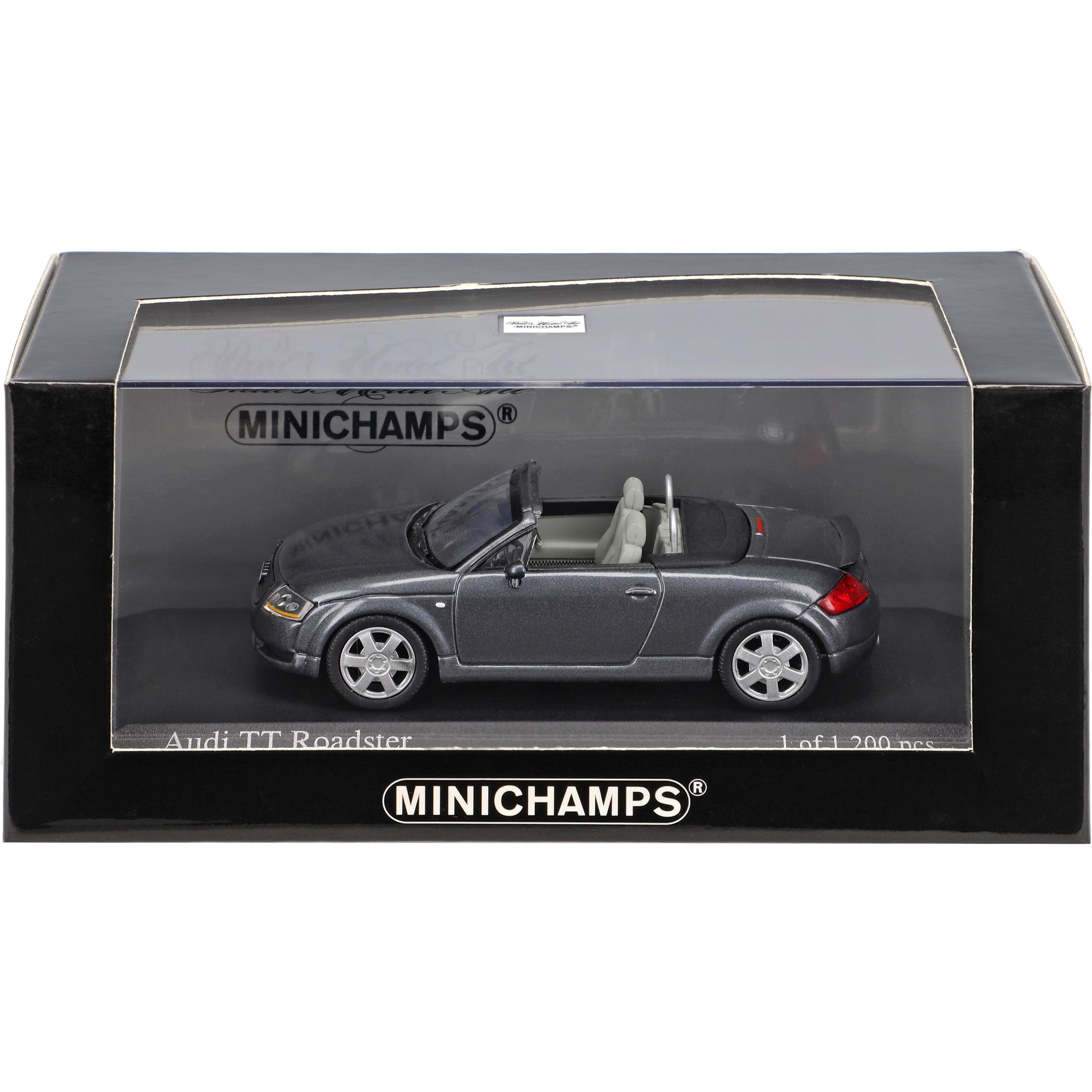 Minichamps A-U-D-I TT 8N Roadster Cabrio Grau 1998-2006 1/43 Modell Auto mit individiuellem Wunschkennzeichen
