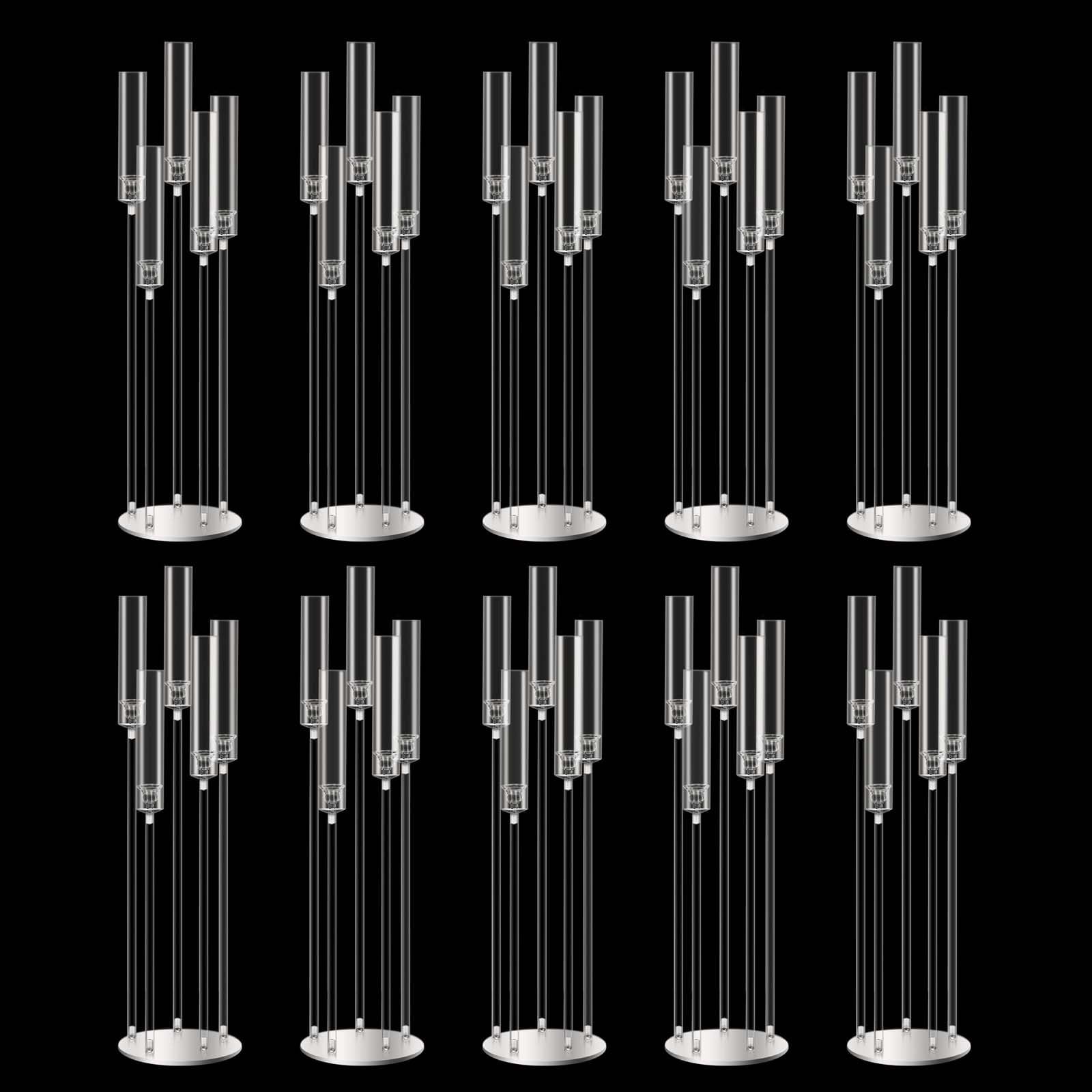 Centres de table candélabres 108 cm lot de 10 en acrylique