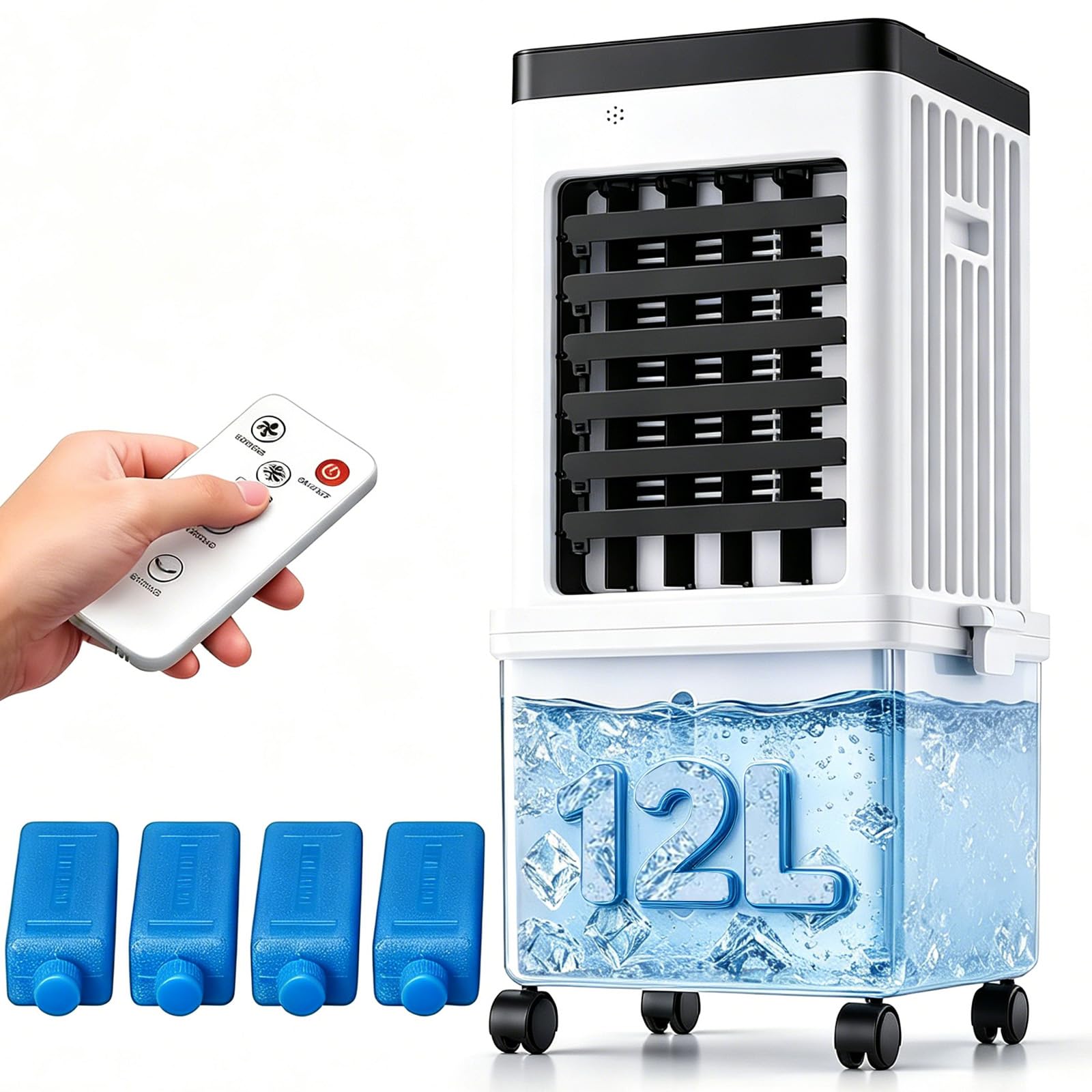 Zihpil 12L Portable Air Conditioner Fan Evaporative Air Cooler Fan