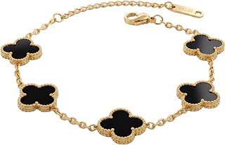 Clover Bracelet for Women Stylish | Anti Tarnish Bracelet for Woman | Fashion Jewellery for Women Aesthetic Accessories fo... Price In India