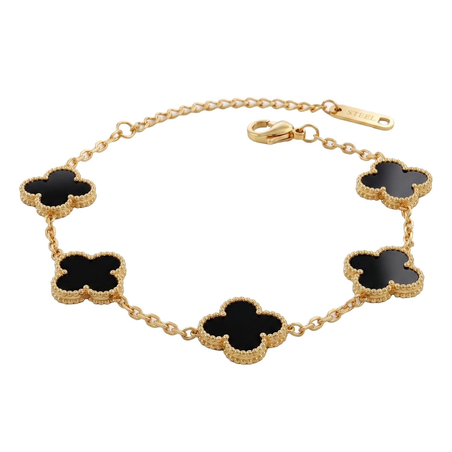 Clover Bracelet for Women Stylish | Anti Tarnish Bracelet for Woman | Fashion Jewellery for Women Aesthetic Accessories fo... - Review, Price and Buying Guide