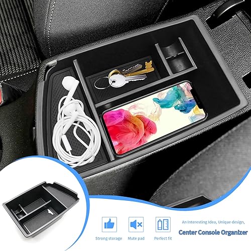 Miniatura 3 de YEE PIN Kia NIRO - Organizador de consola Kia NIRO - Organizador de consola para reposabrazos compatible con Kia NIRO - Organizador de reposabrazos