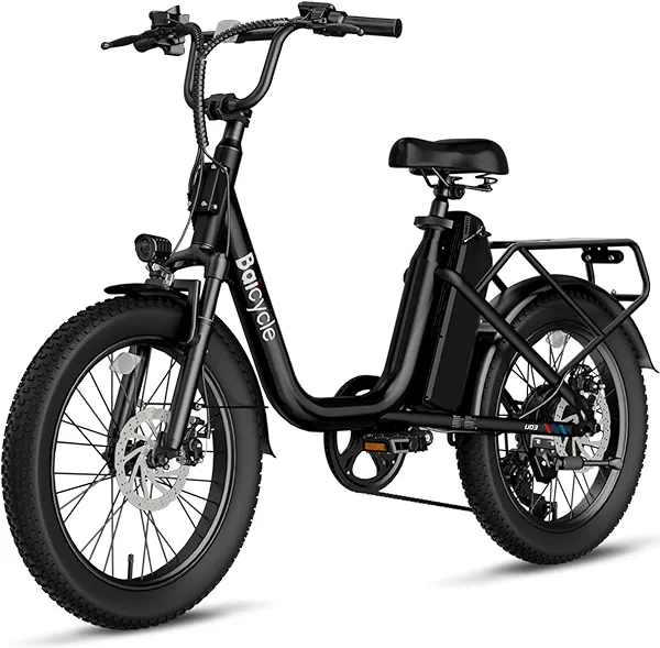 Baicycle Electric Bikes for Adults 20" Fat Tire E Bike with 500W/1200W Peak Motor 80 Miles Max Range 28 MPH Electric Bicycle 48V Removable Battery Commuting Ebike 7 Speed