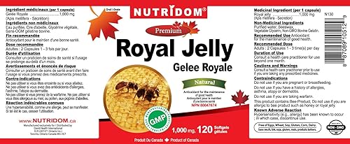 Miniatura 6 de Nutridom Jalea real 1000 mg, 120 cápsulas blandas (una botella)