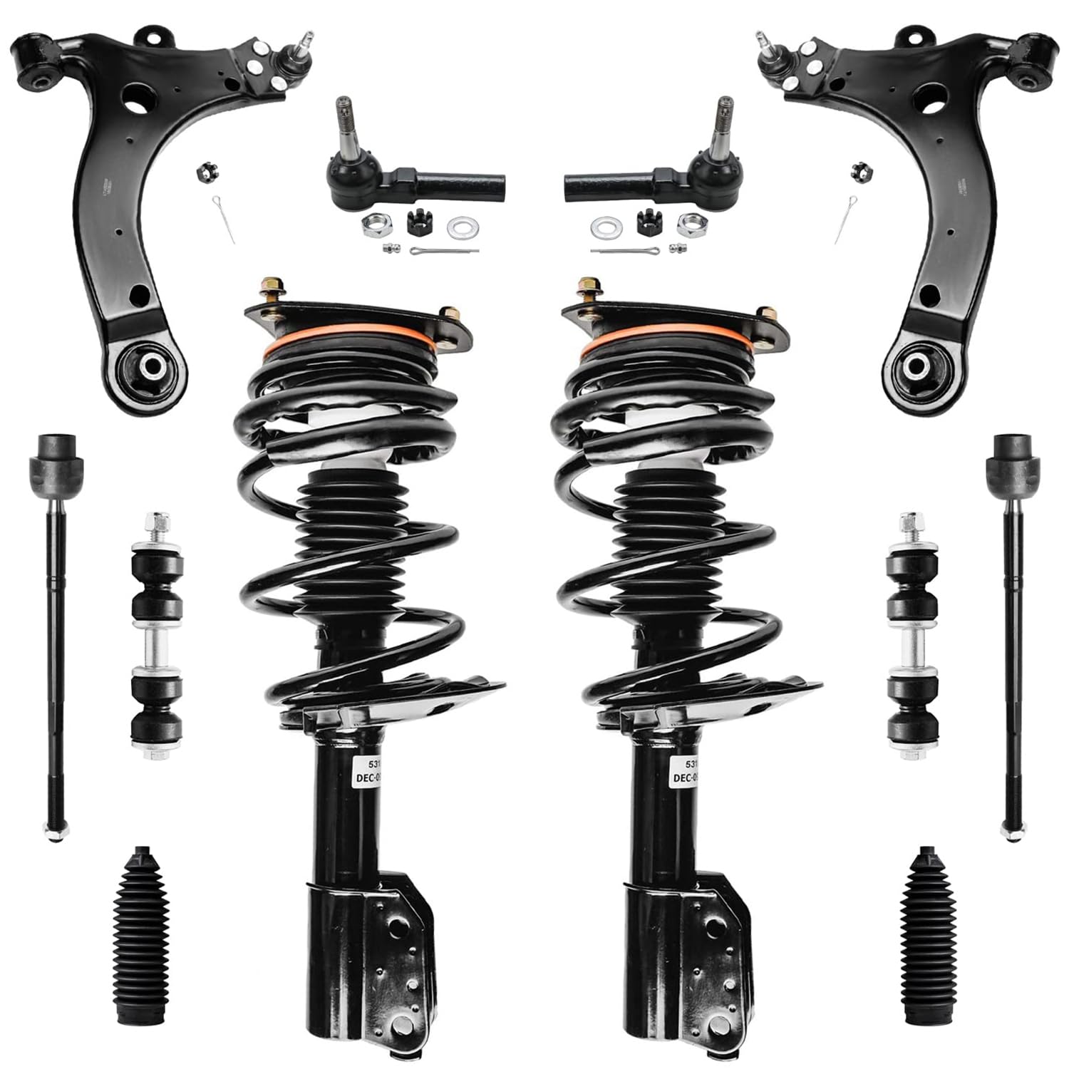 Detroit Axle - 12pc Front End Suspension Kit for Chevy Impala Monte Carlo