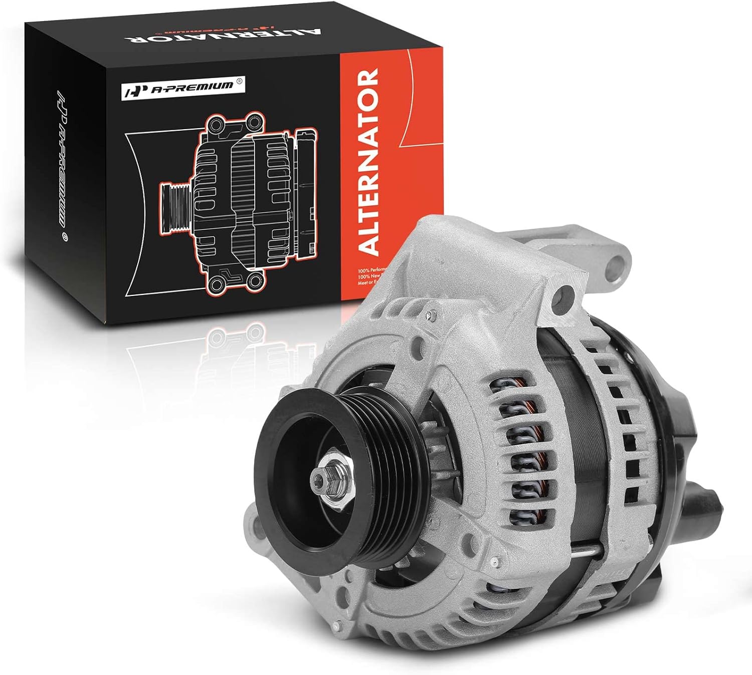A-Premium Alternator Compatible with Chevrolet Impala 2006 2009-2011, Monte Carlo 2006, 12V 150A 6-Groove Pulley Clockwise