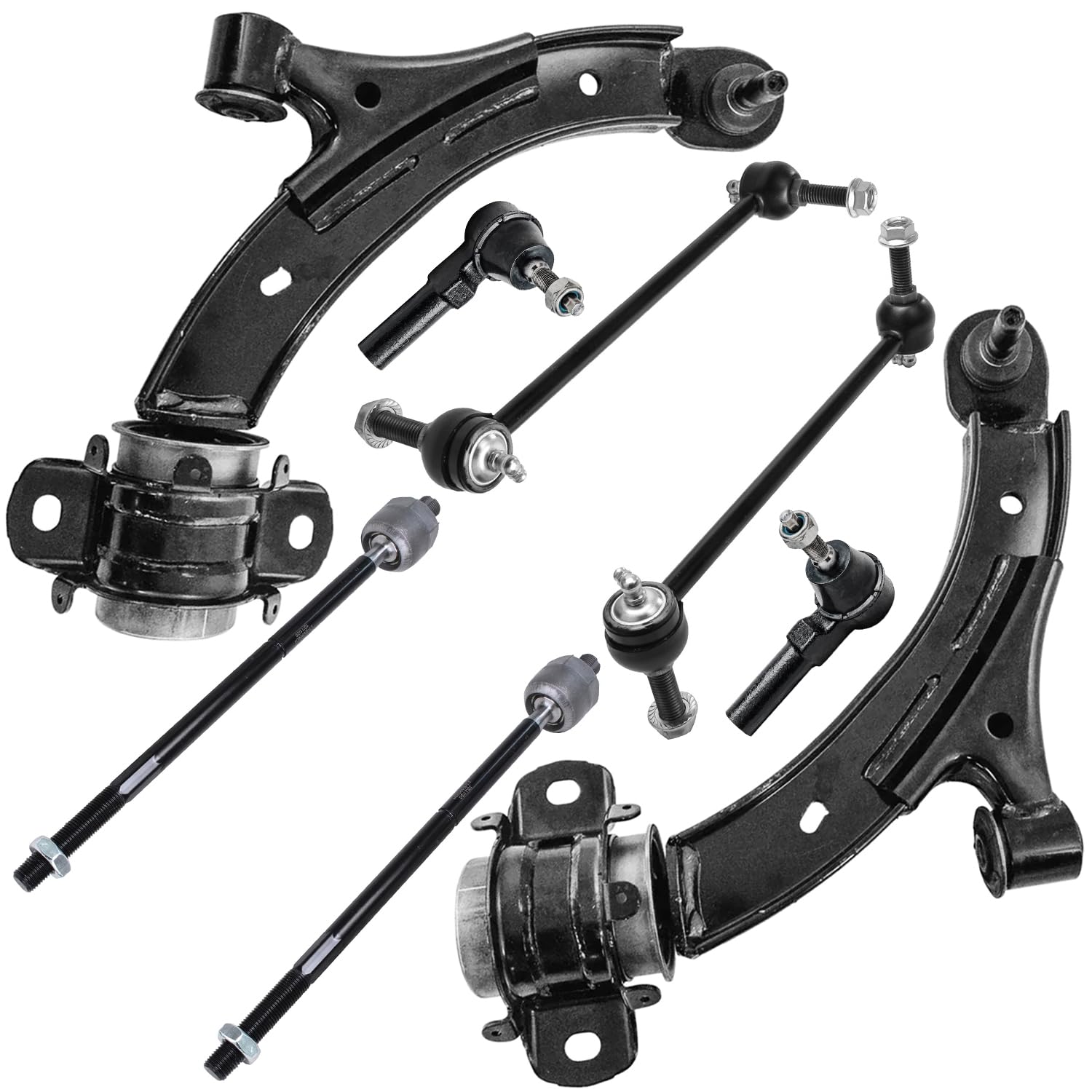 Detroit Axle - 8pc Front End Control Arms Kit for Ford 2010 Mustang 2 Lower