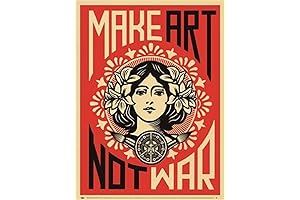 Library Images Make Art Not War Poster