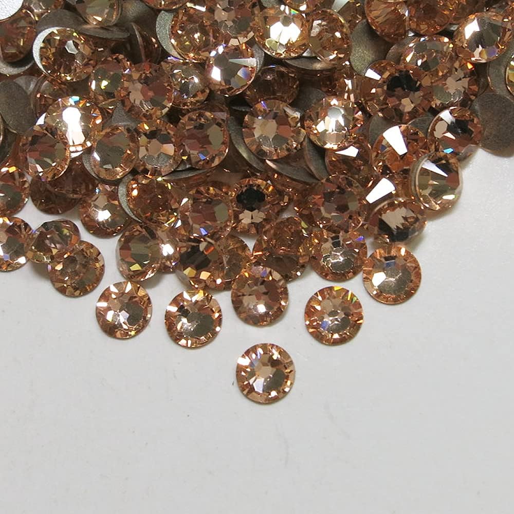1440 Pieces SS5 Preciosa Maxima Czech Crystal Flat Back 438 11 615, Rhinestones for Crafts, Light Peach