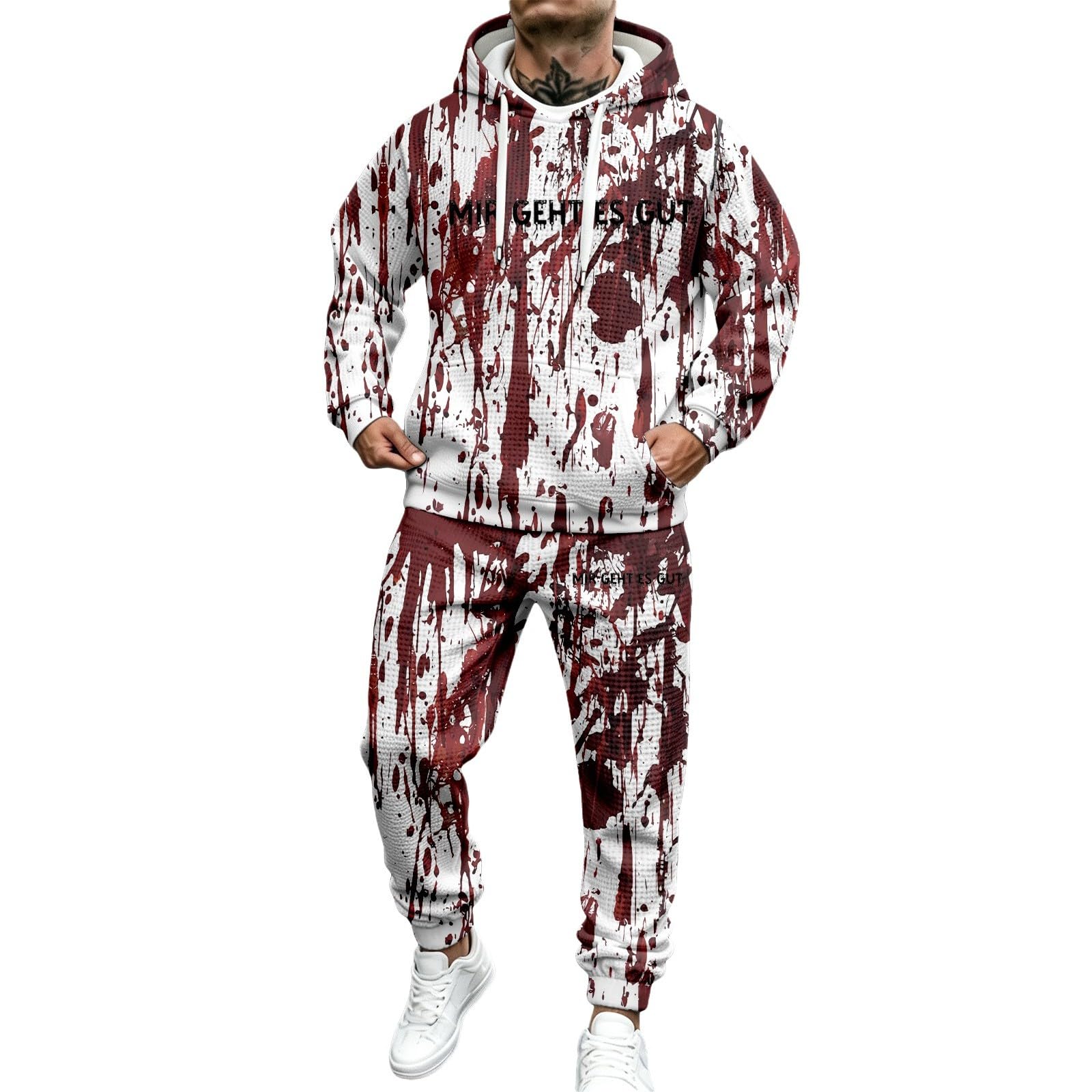Costume d'Halloween pour homme avec pull et pantalon