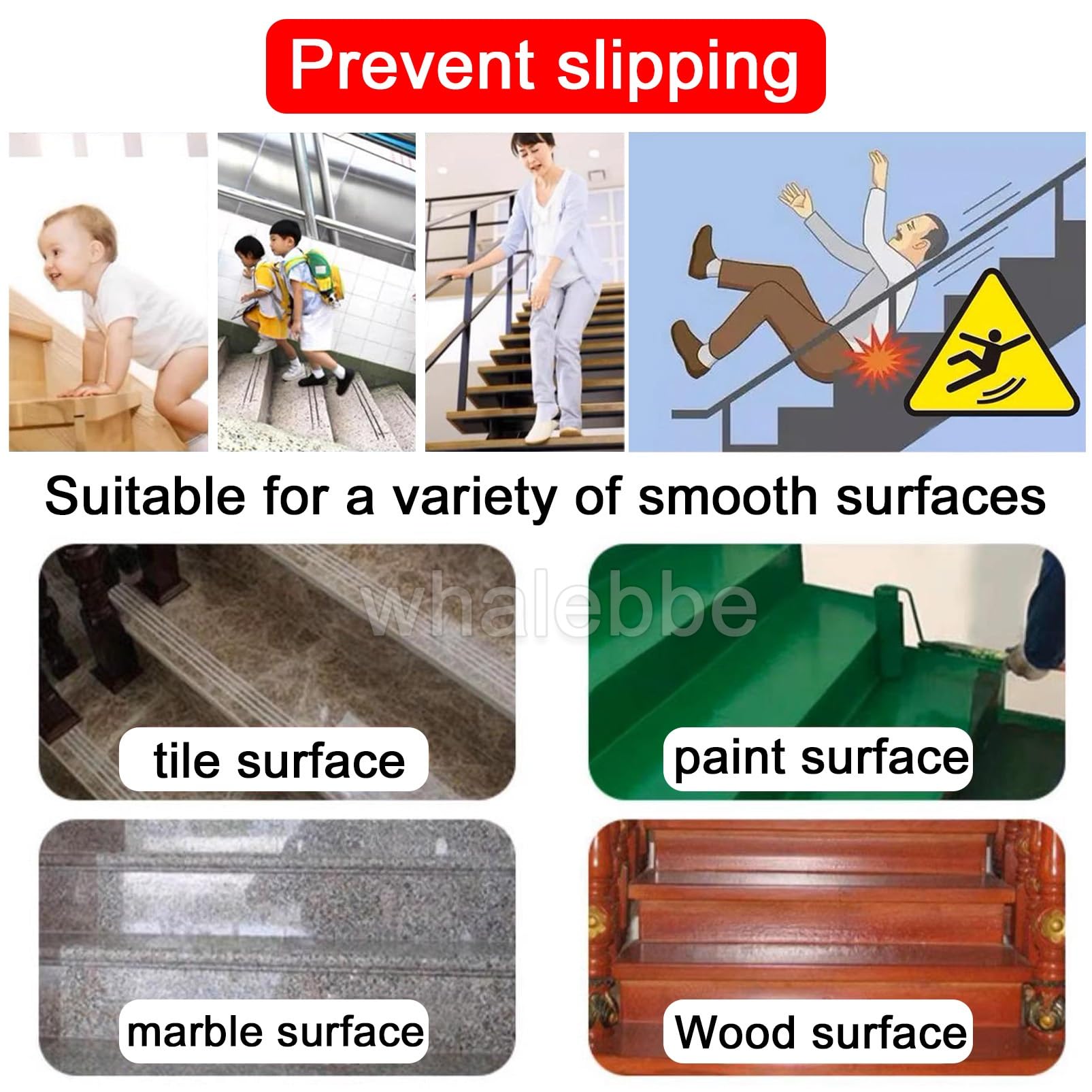 Cinta Antideslizante para Escaleras Listones De Goma Ancho 6cm Longitud 5m/10m Borde De Escalera Antideslizante Tiras, Autoadhesiva, Decoración De Borde, para Ancianos, Niños, Mascotas