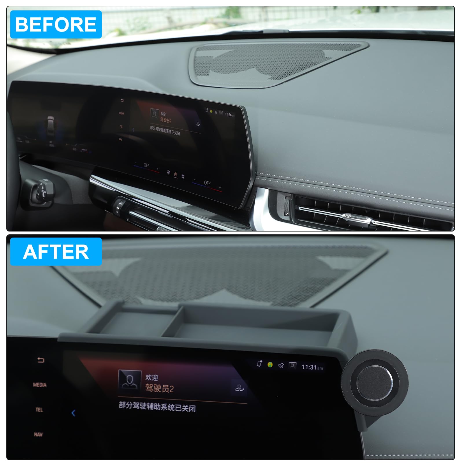 Supporto per cellulare auto compatibile con X1 (dal 2023) – Nuovo supporto magnetico per cellulare, montaggio accanto allo schermo del veicolo per tutti i telefoni cellulari, girevole a 360