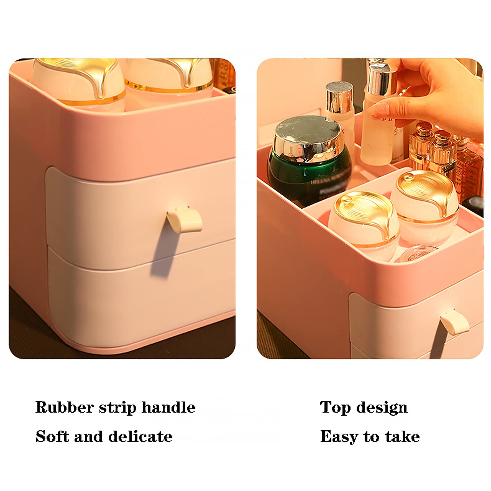 Cajón de almacenamiento Cajón Tipo Cosméticos Caja de almacenamiento Pequeño Cosmético Maquillaje Organizador Caja de almacenamiento de plástico Casón Cosméticos Estante de almacenamiento Caja de alma