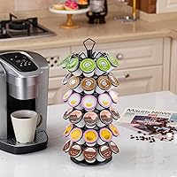 Vista 6 de Rice rat K-Cup - Almacenamiento de cápsulas de café, soporte para cápsulas de carrusel, almacenamiento para cápsulas K (54 cápsulas, 6 niveles)