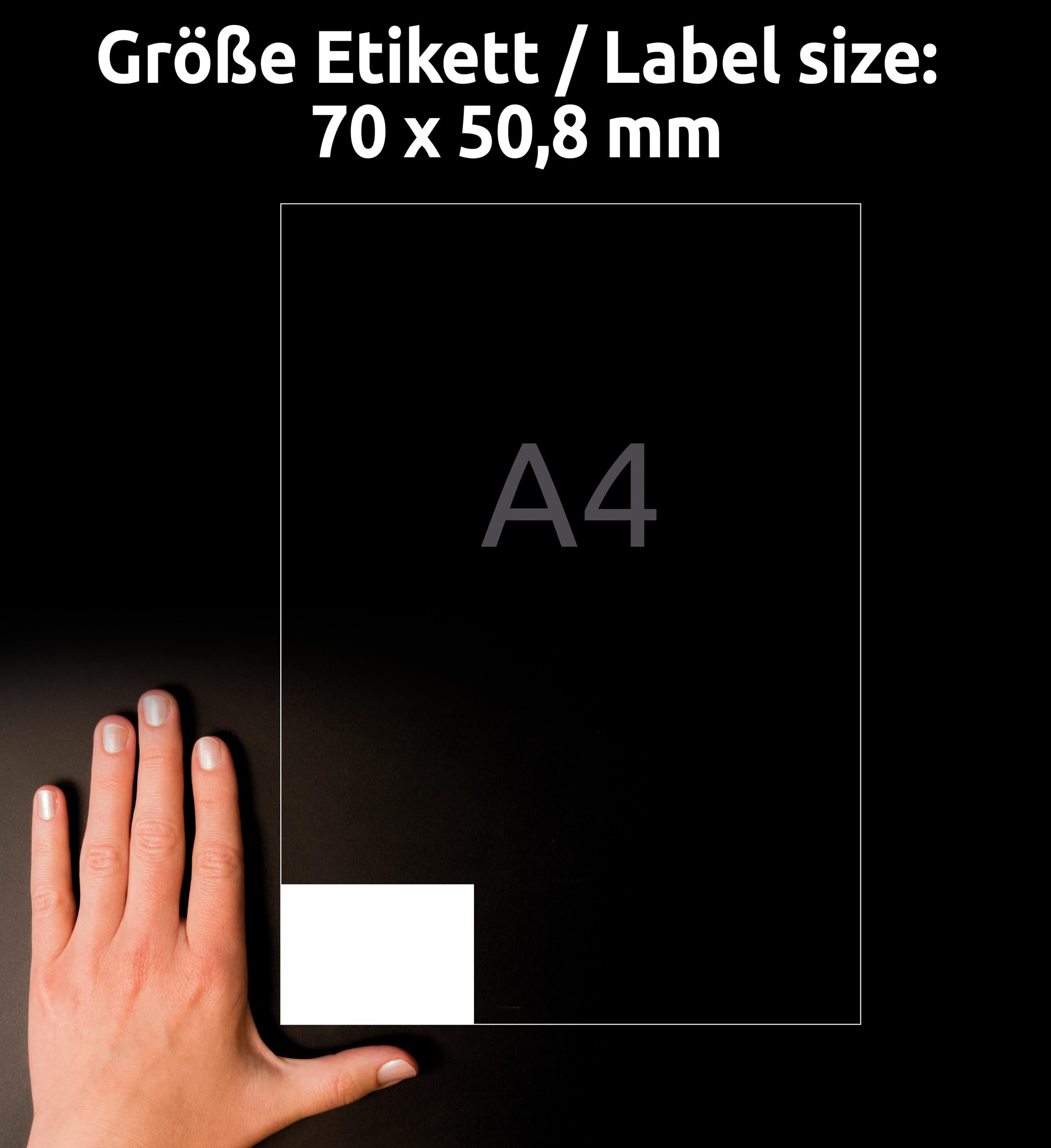 AVERY Zweckform 3669 Adressaufkleber 70x50,8mm A4 Papier matt 1.500 Klebeetiketten 100 Blatt weiß