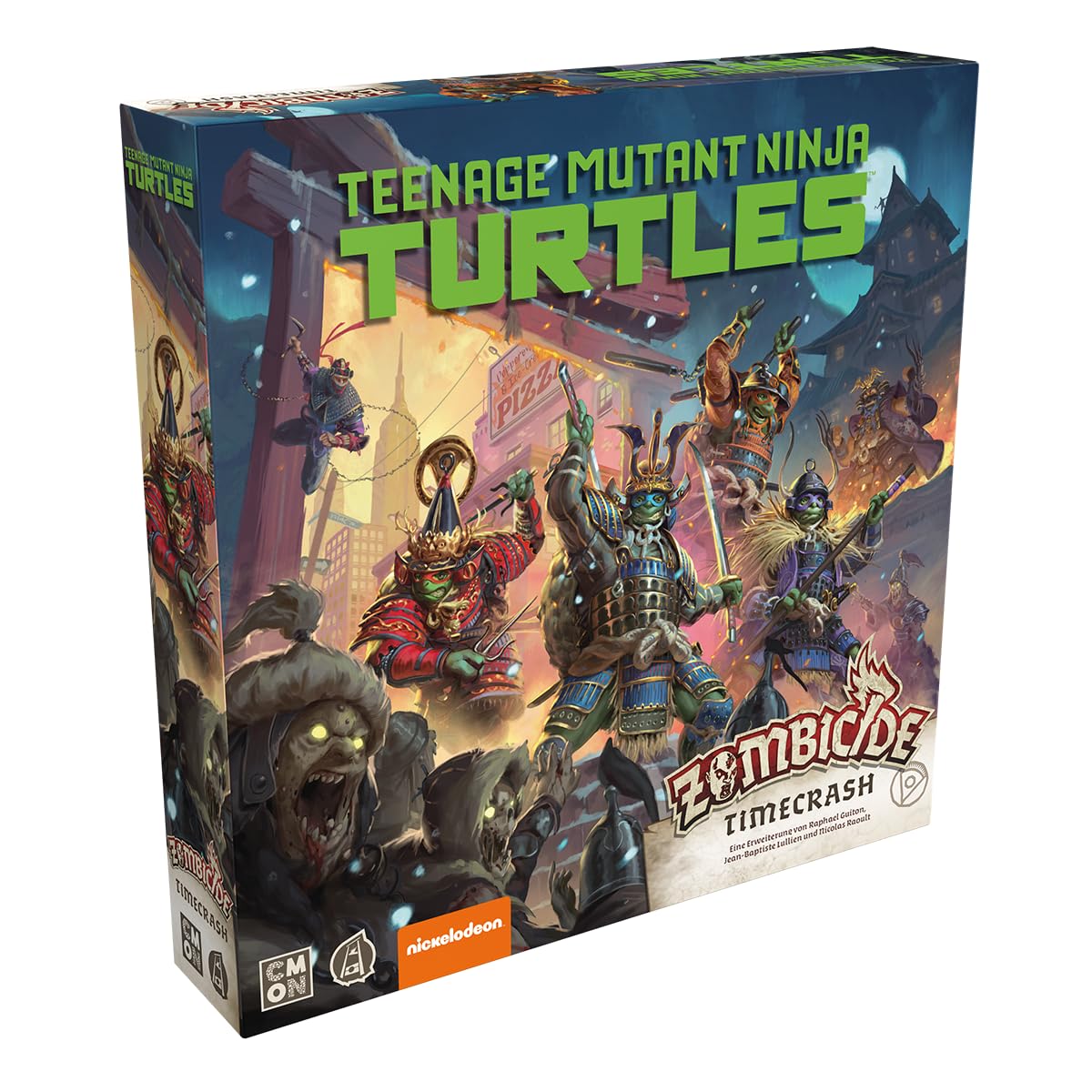 CMON, Zombicide: White Death - TMNT Timecrash, Expansion, Connoisseur Game, Dungeon Crawler, 1-6 Players, Ages 14+, 60 Minutes, German, Multilingual