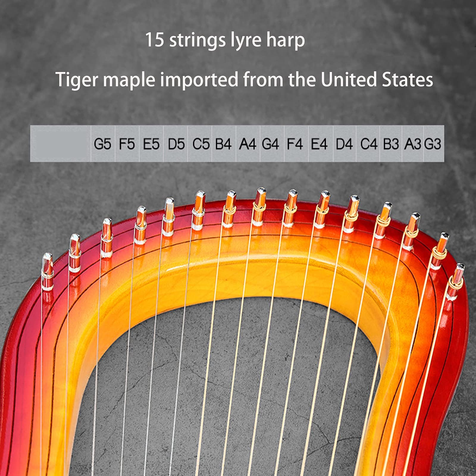 Chiave Accordatura Per Arpa Lira - Accessorio Professionale Per Strumenti A Corda, In Metallo E Legno - Foto 2