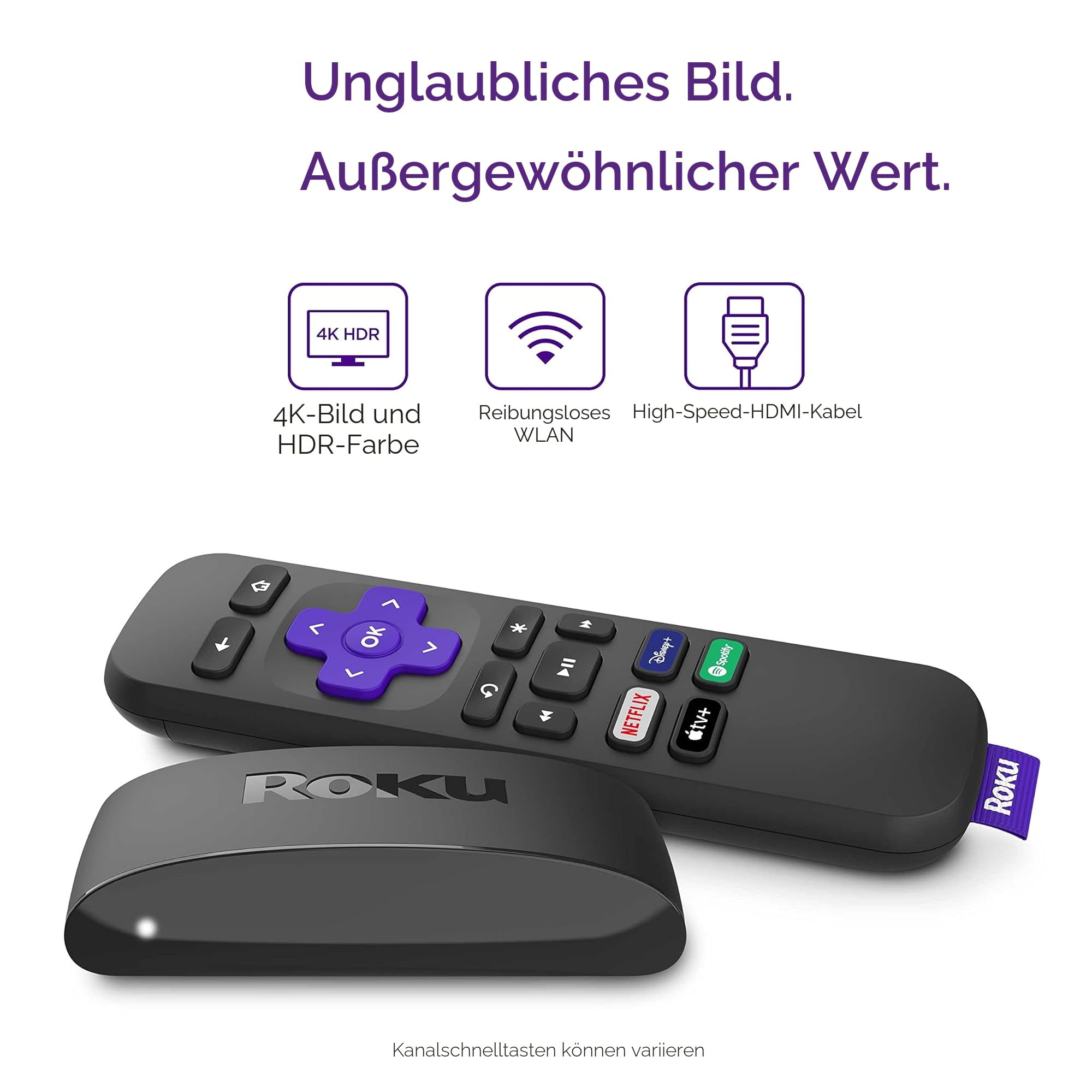 Roku Express 4K | HD/4K/HDR Streaming Media Player | Funktioniert nur in Deutschland