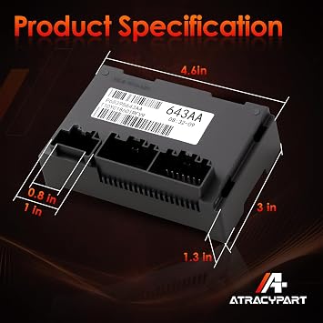 68395643AA Transfer Case Control Module Compatible with 2011-2013 Jeep Grand Cherokee & Dodge Durango 3.6L V6 /5.7L V8 - Replaces 56029423AK RL029423AJ 56029423AJ RL029423AI 56029423AI